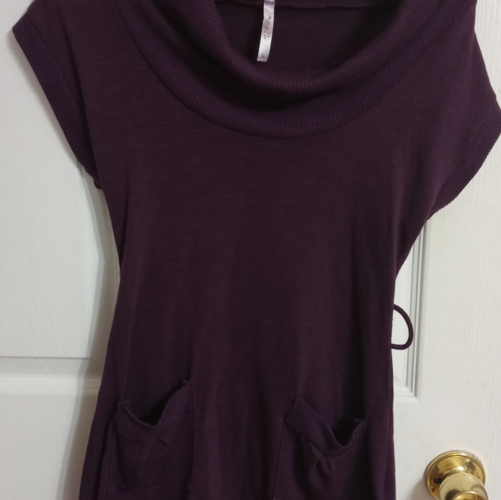 Rue 21 dark purple turtleneck dress